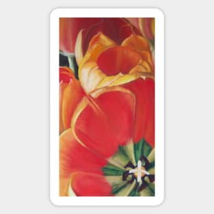 Tulips One Heart Sticker